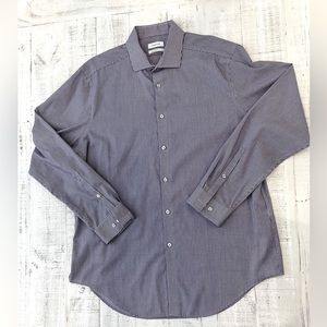 Men’s Calvin Klein Long Sleeve Button Down ~ 17 Neck ~ 34/35 ~ XL ~ Slim Fit